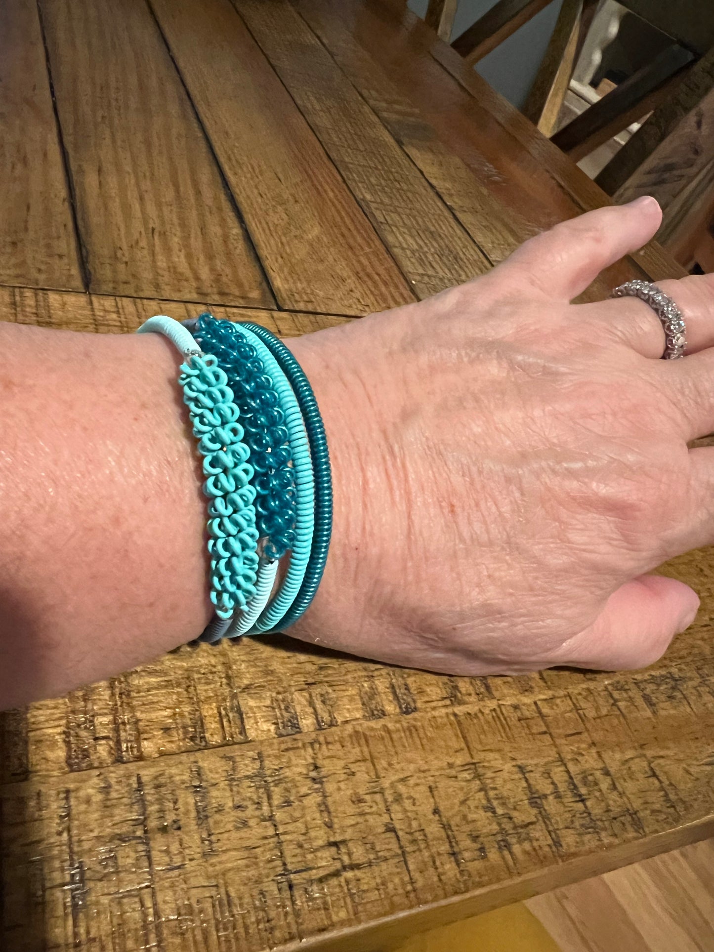 Funky Upcycled Telephone Wire Bracelets