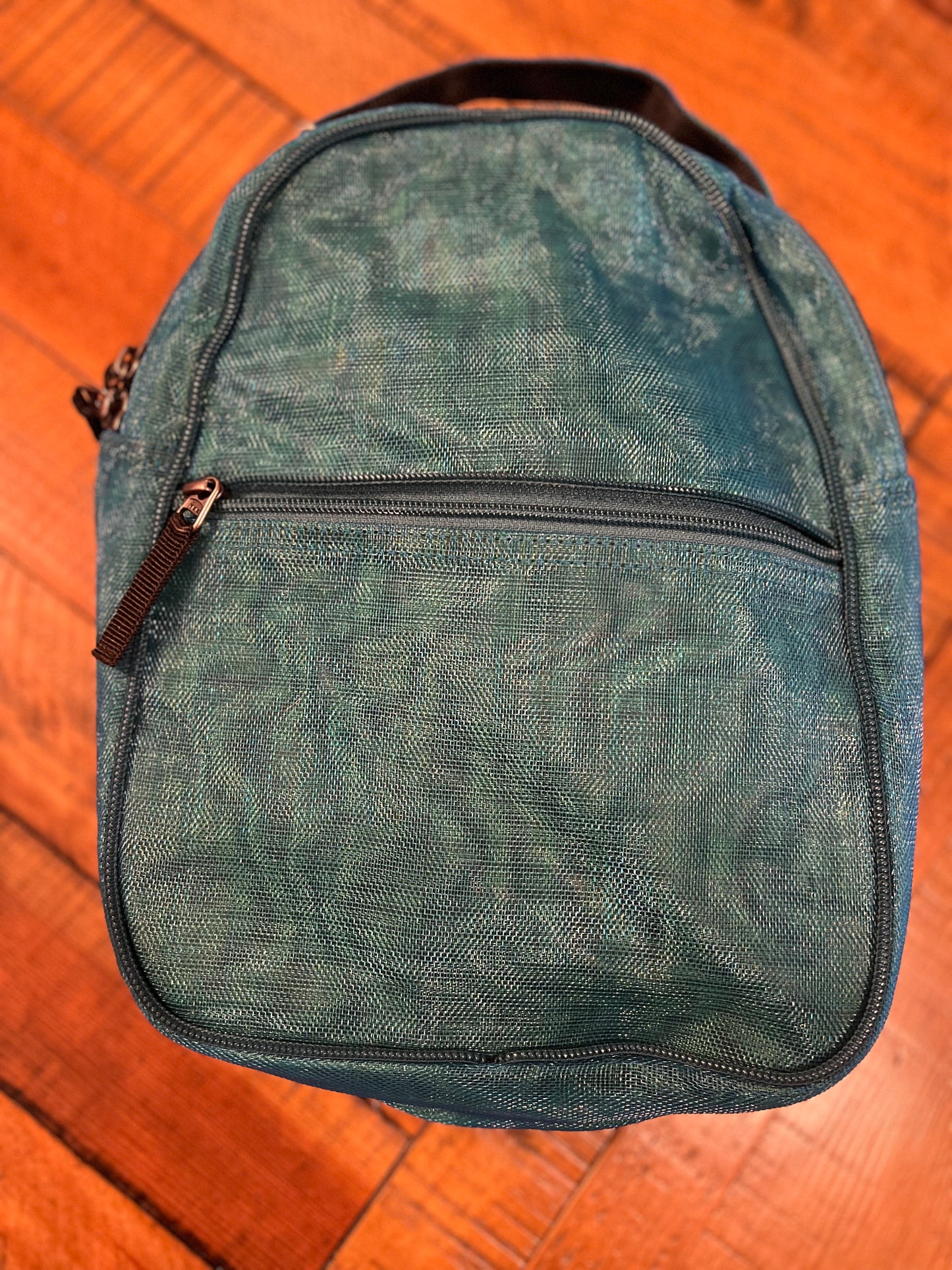 Contemporary Sustainable Industrial Netting Mini Backpacks
