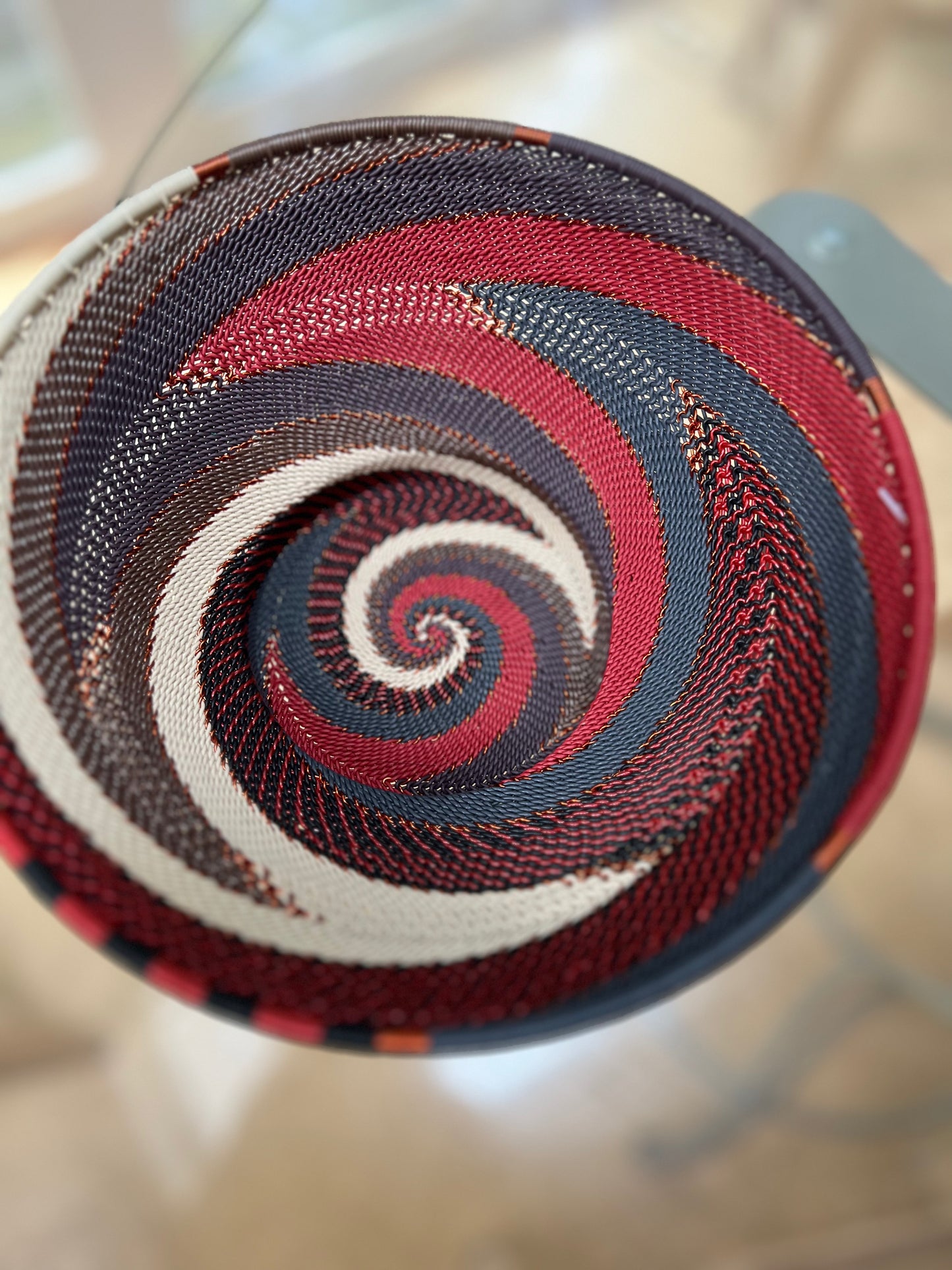 Brilliantly Colorful Telephone Wire Large Bowls