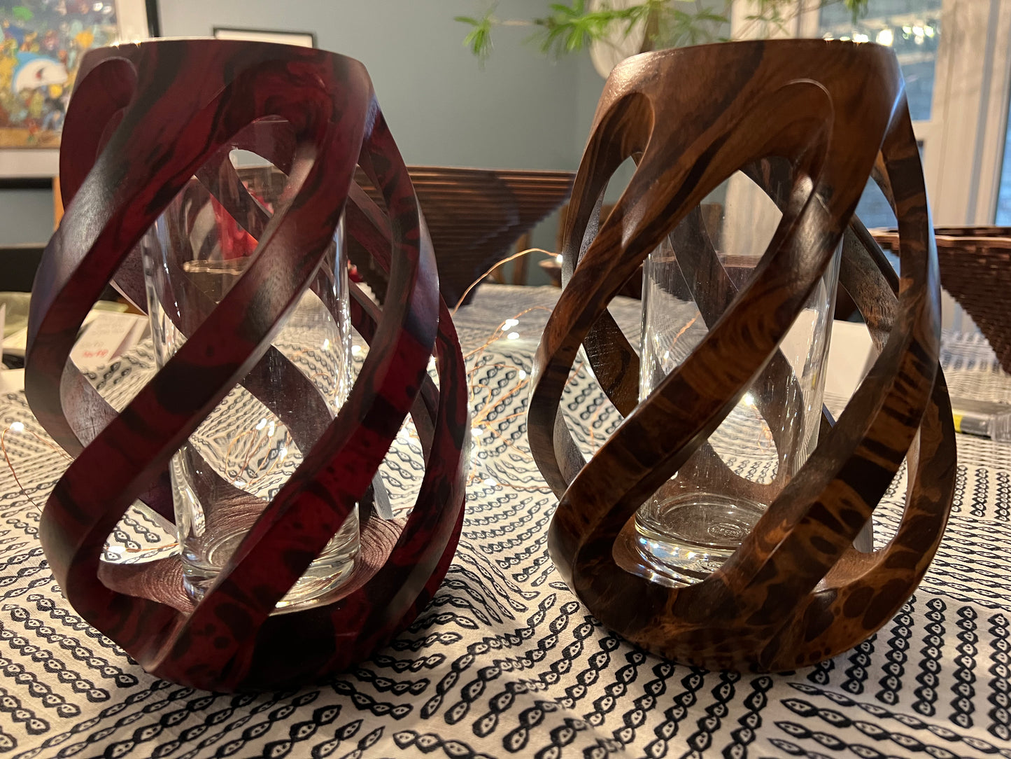 Magnificent Sustainable Spiral Mango Wood Vase