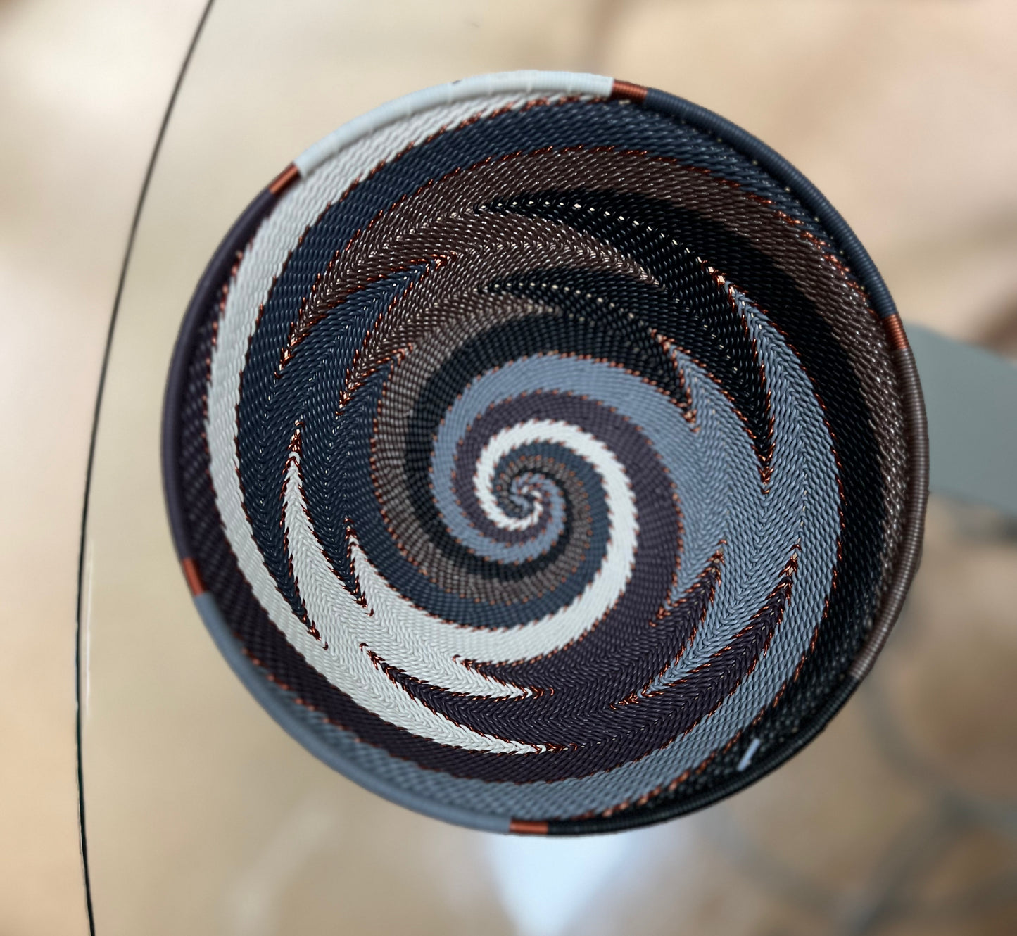 Brilliantly Colorful Telephone Wire Medium Round and Square Bowls