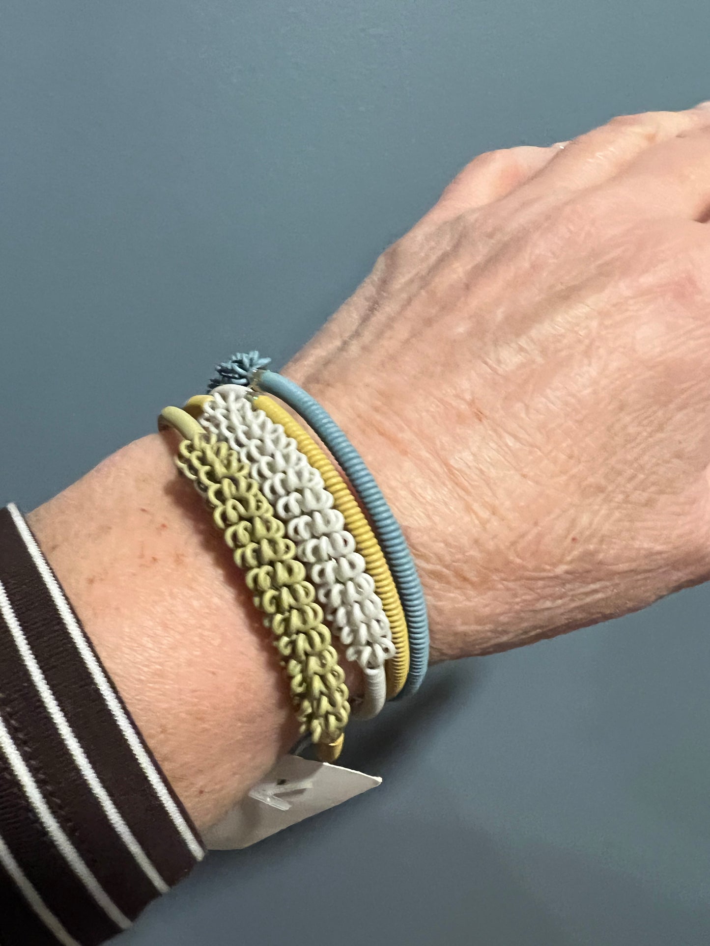 Funky Upcycled Telephone Wire Bracelets