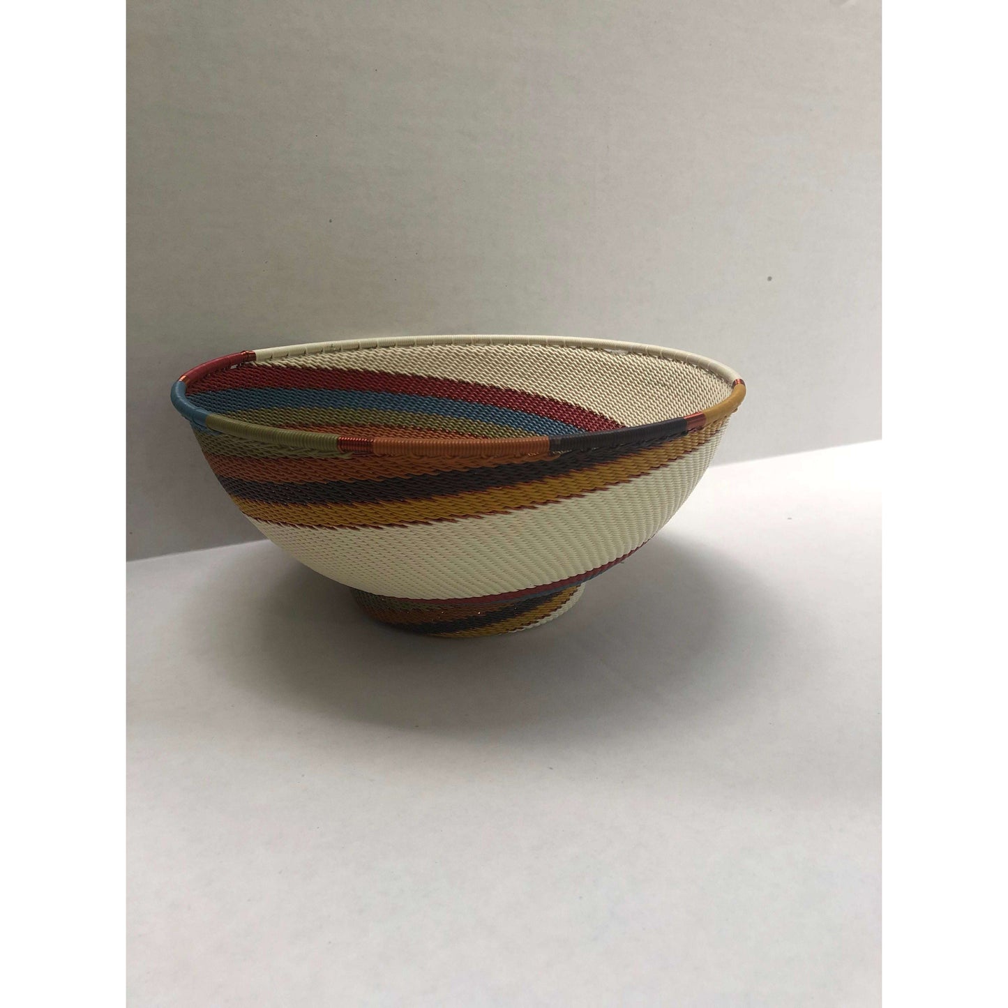 Brilliantly Colorful Telephone Wire Large Bowls
