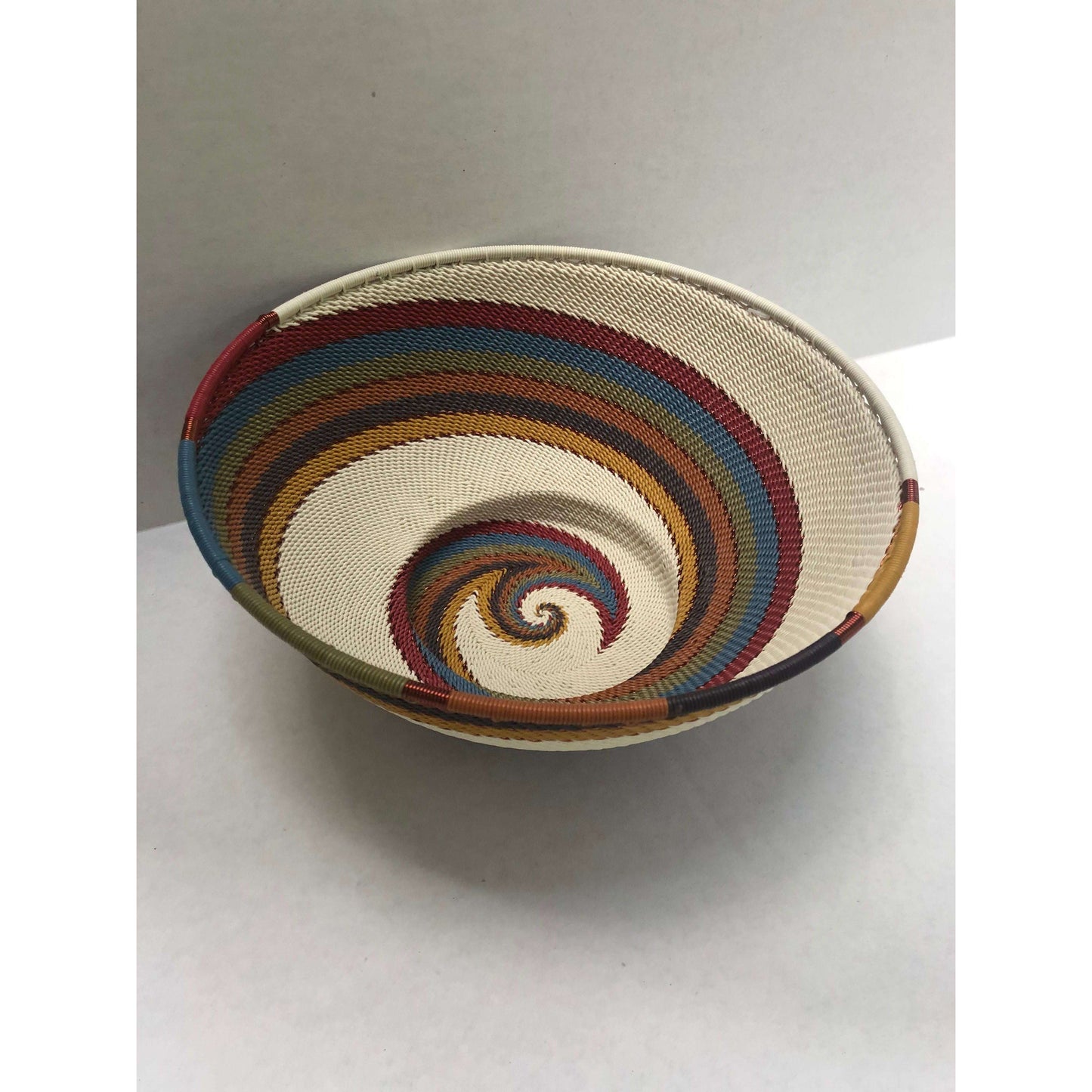 Brilliantly Colorful Telephone Wire Large Bowls