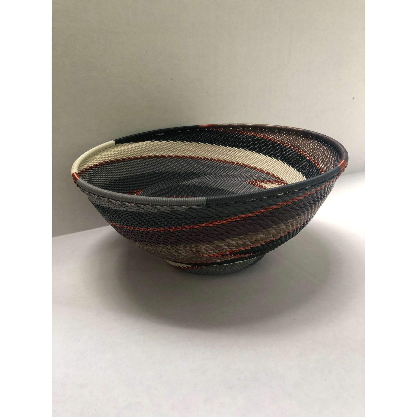 Brilliantly Colorful Telephone Wire Large Bowls