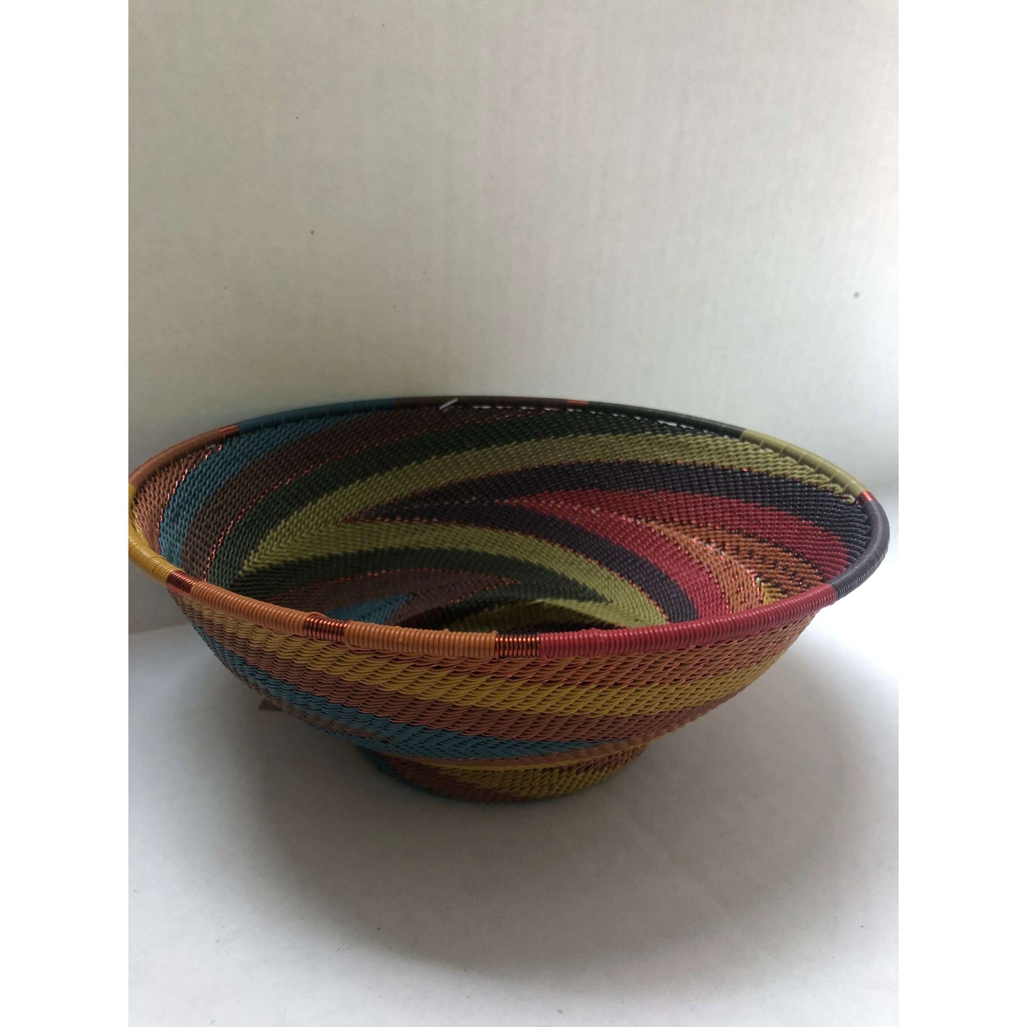 Brilliantly Colorful Telephone Wire Large Bowls