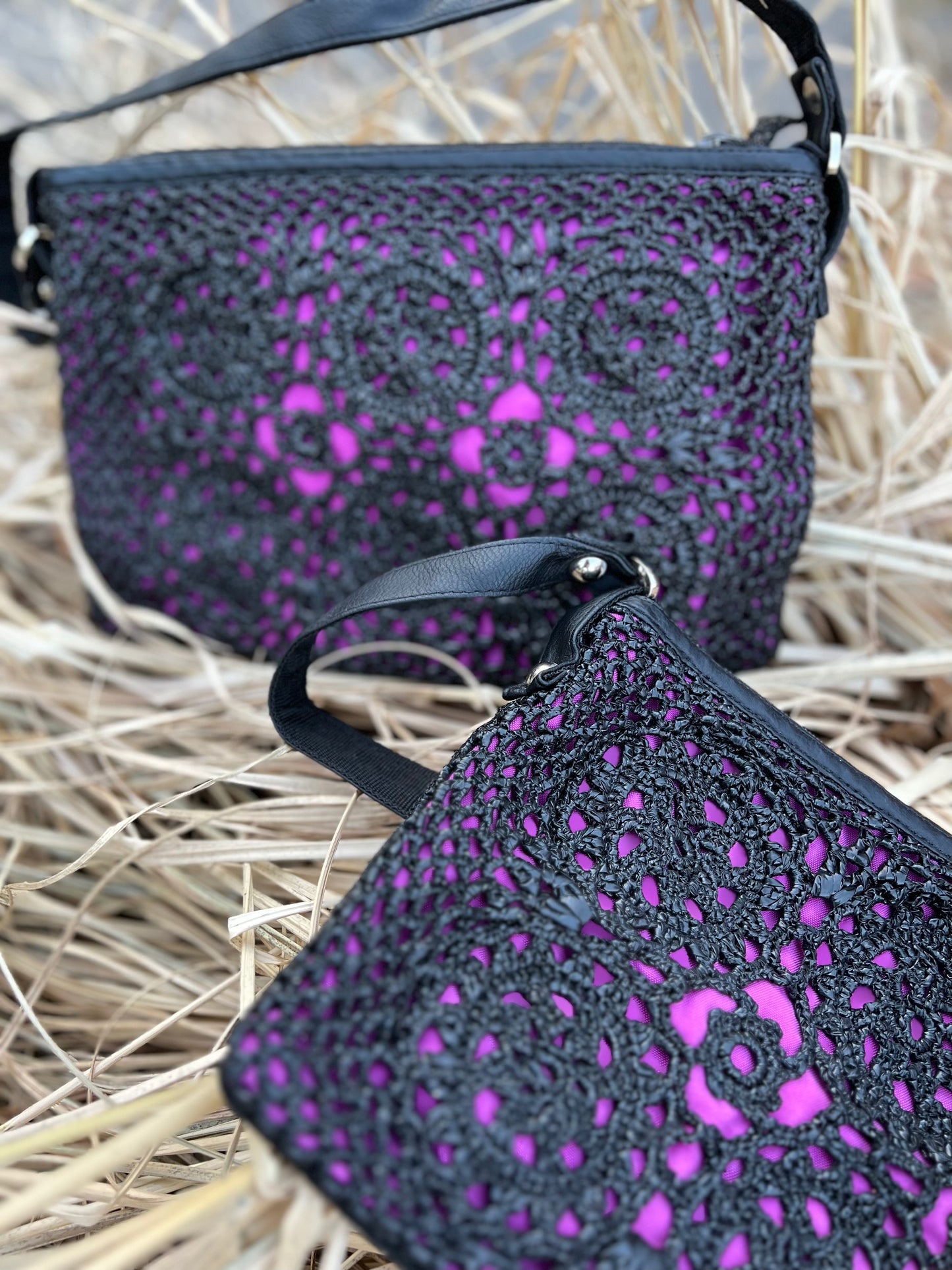 Contemporary Sustainable Industrial Netting Chic Shoulder Bag