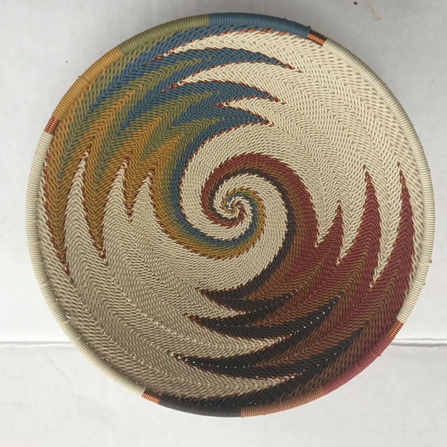 Brilliantly Colorful Telephone Wire Medium Round and Square Bowls