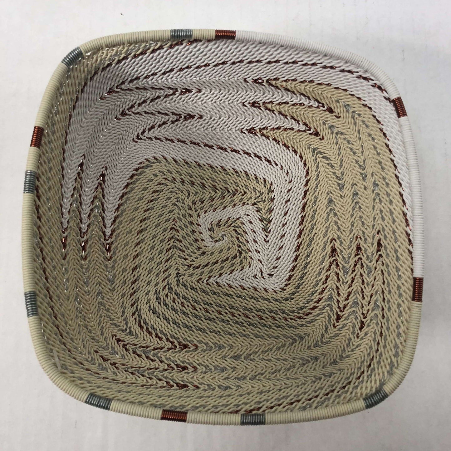 Brilliantly Colorful Telephone Wire Medium Round and Square Bowls