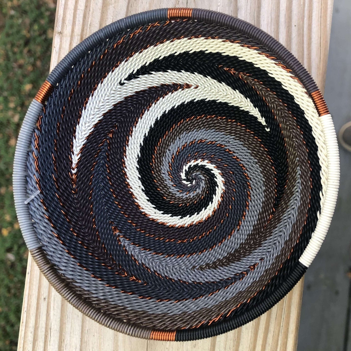 Brilliantly Colorful Telephone Wire Medium Round and Square Bowls