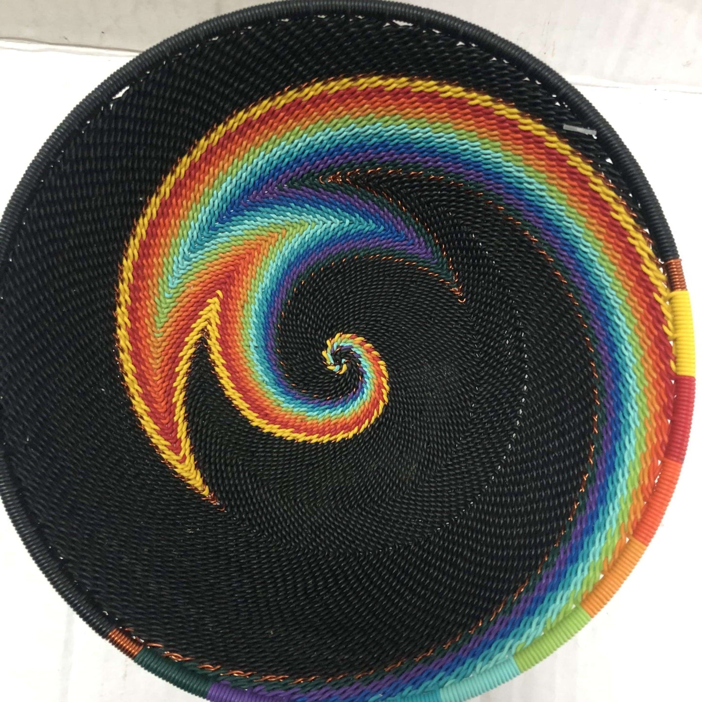 Brilliantly Colorful Telephone Wire Medium Round and Square Bowls