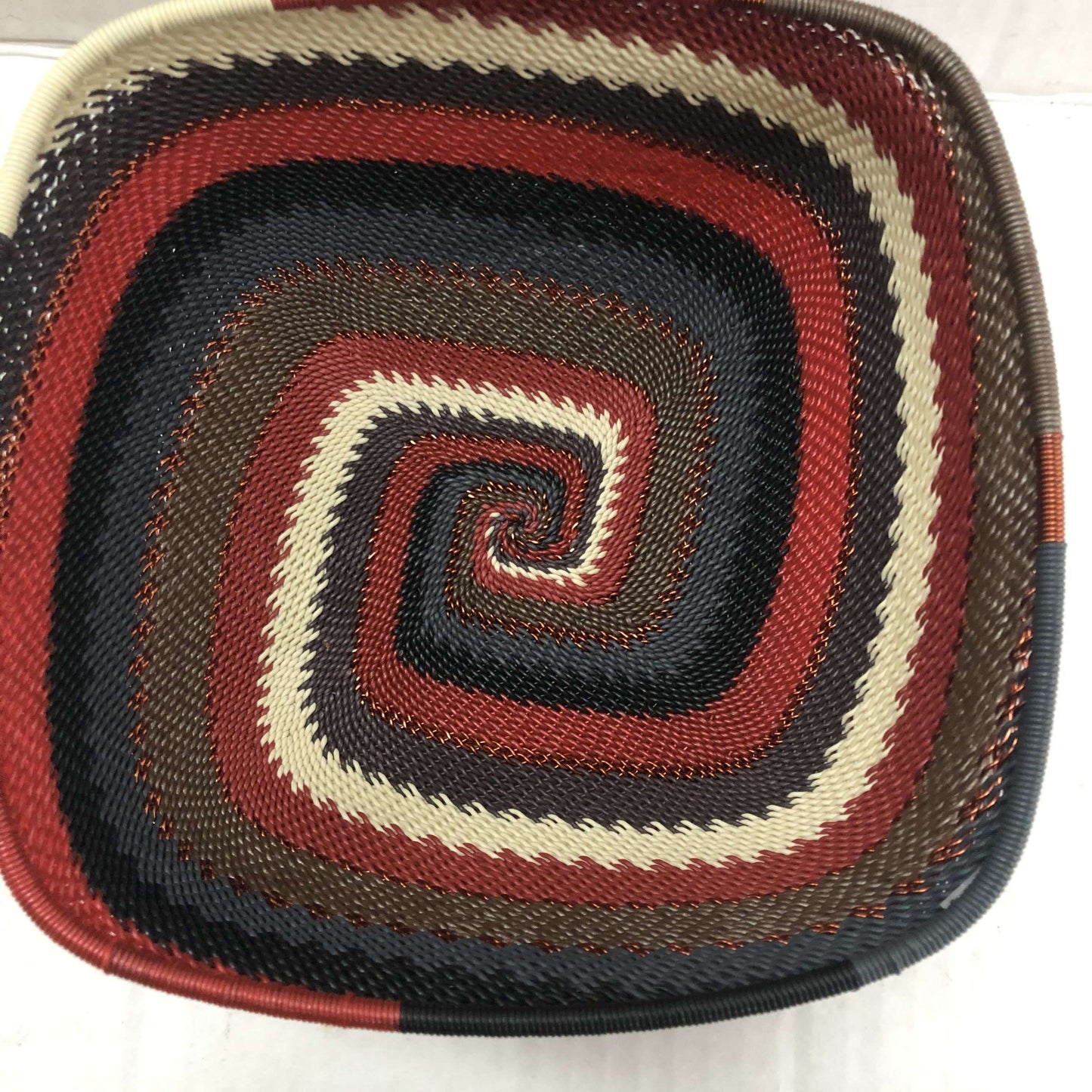 Brilliantly Colorful Telephone Wire Medium Round and Square Bowls