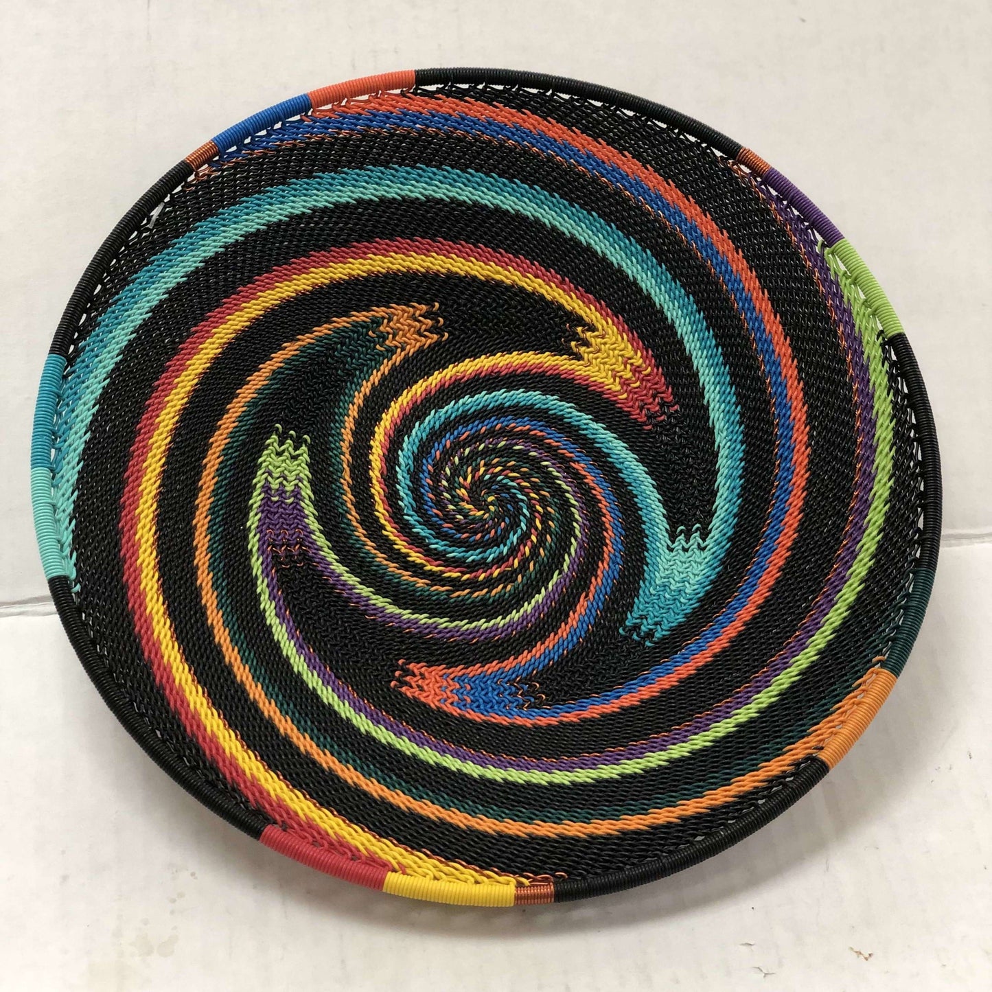 Brilliantly Colorful Telephone Wire Platters