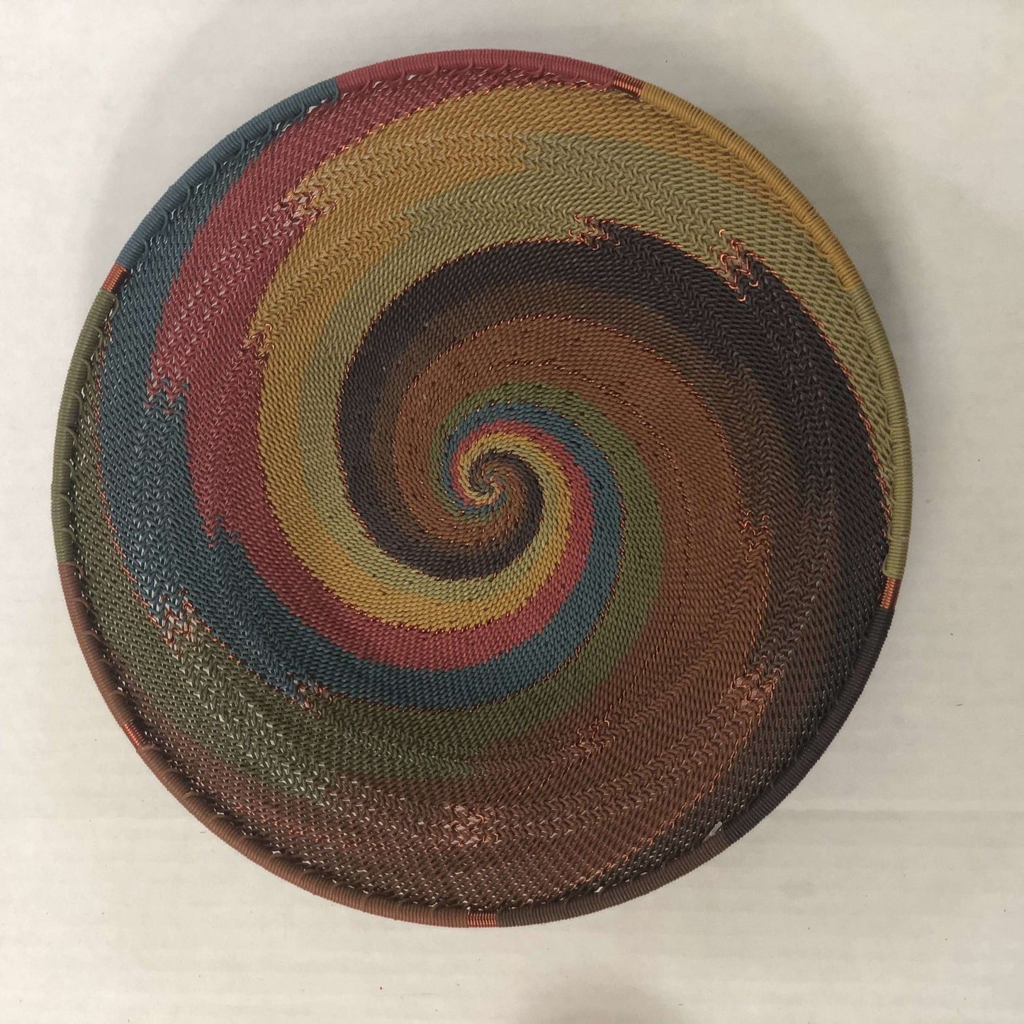 Brilliantly Colorful Telephone Wire Platters