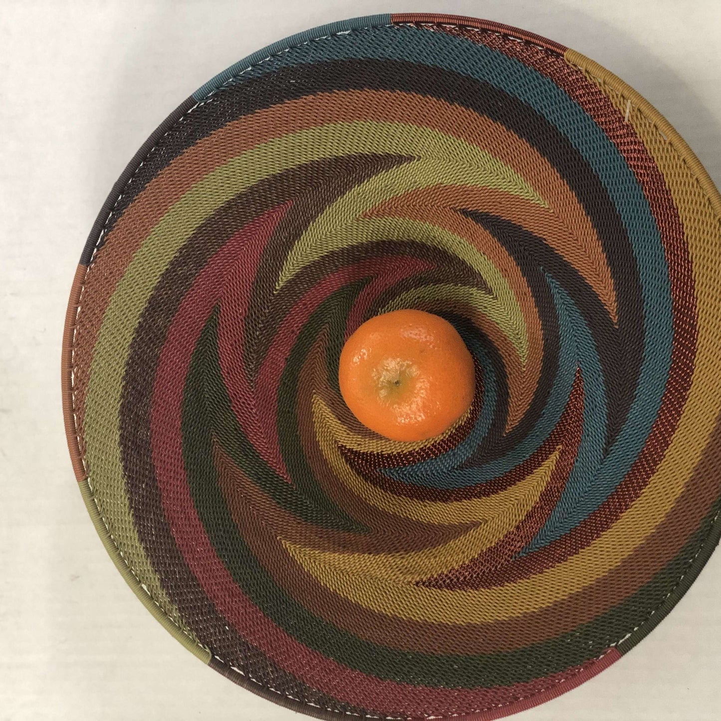 Brilliantly Colorful Telephone Wire Platters