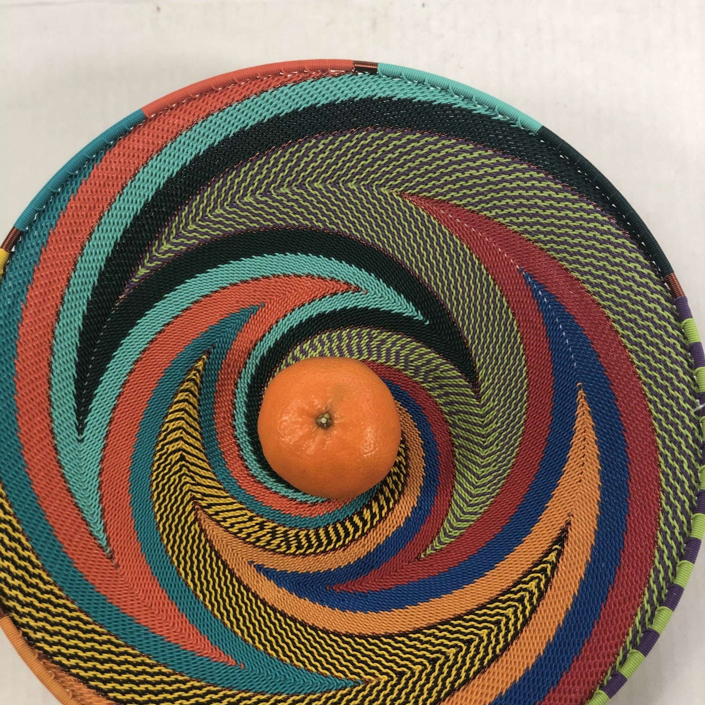 Brilliantly Colorful Telephone Wire Platters