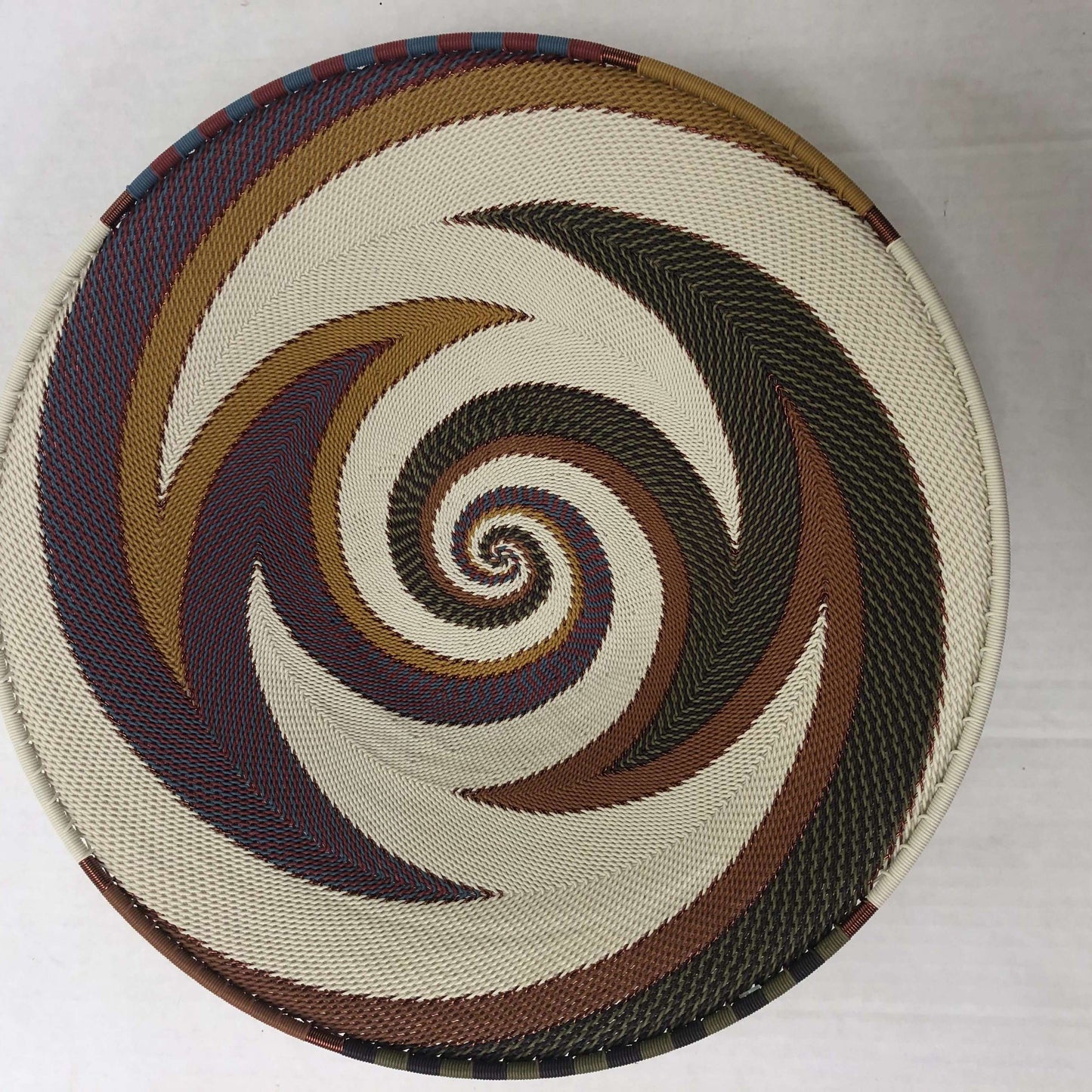 Brilliantly Colorful Telephone Wire Platters