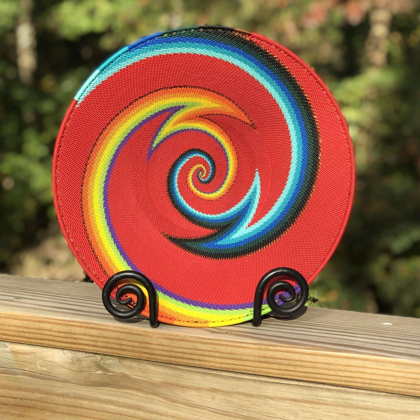 Brilliantly Colorful Telephone Wire Platters