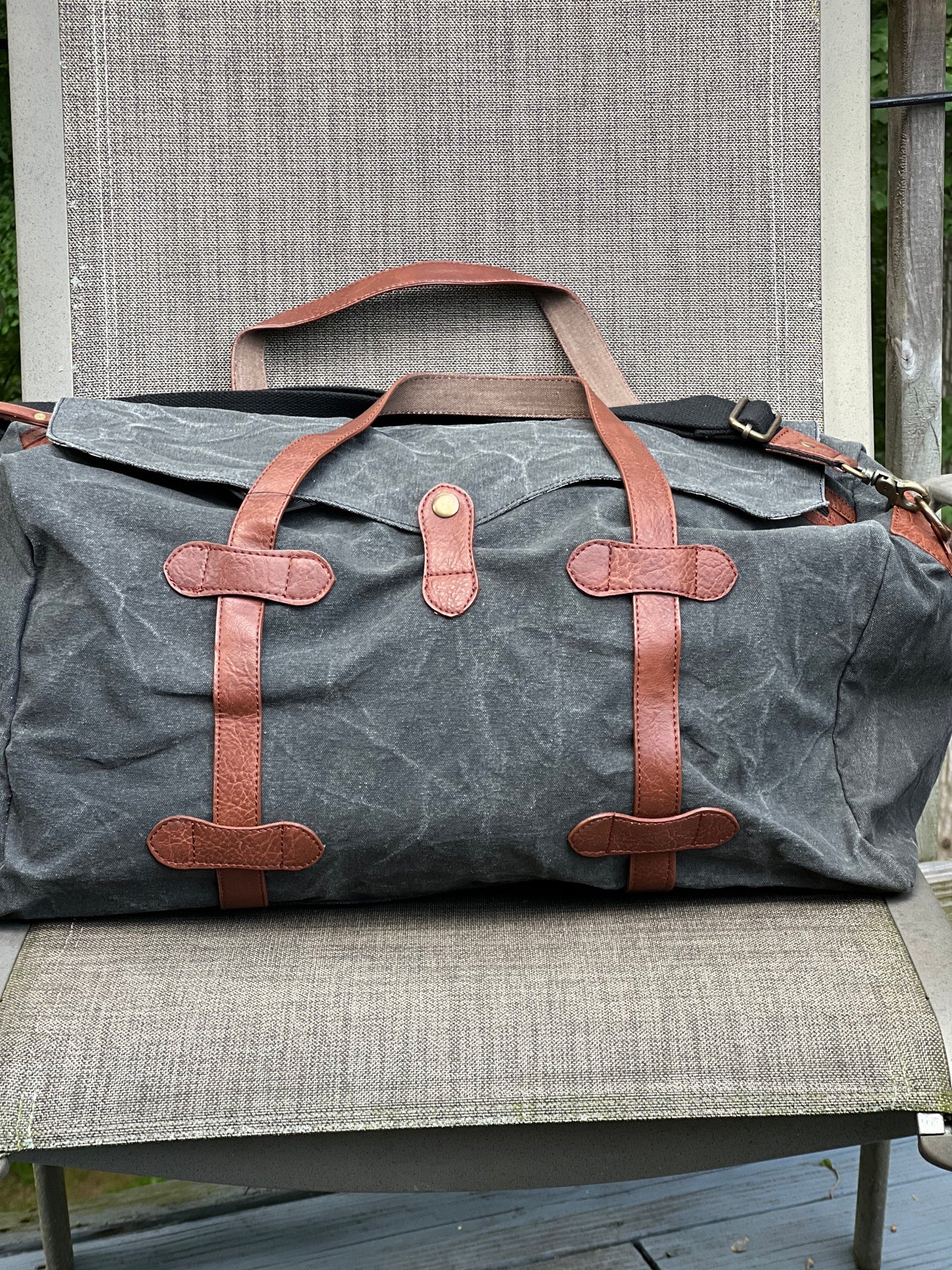 Rugged Black Canvas Duffel - 2 Options