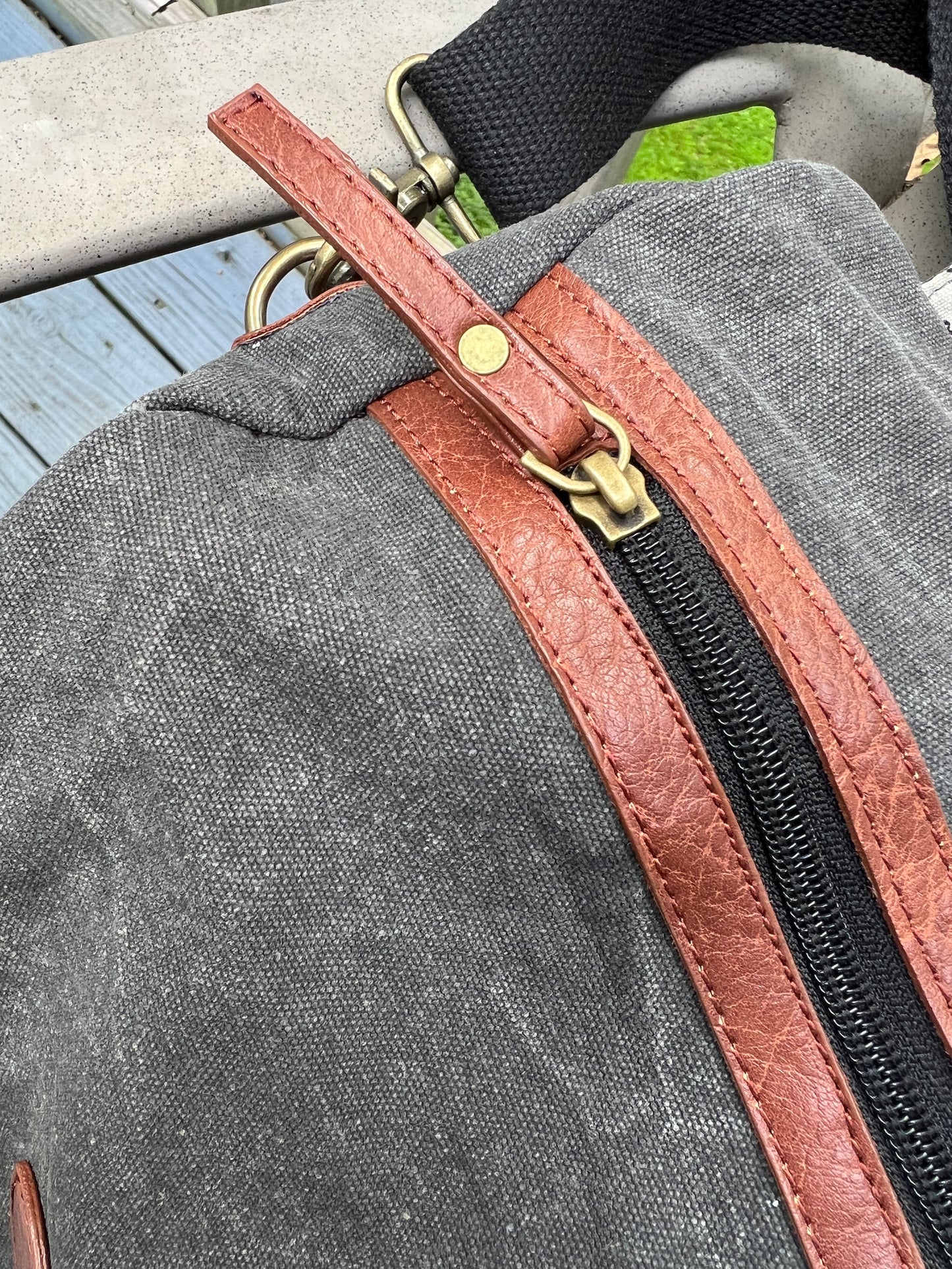 Rugged Black Canvas Duffel - 2 Options