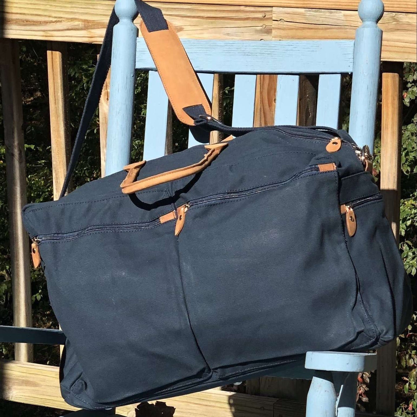 Sturdy NAVY Canvas Duffel