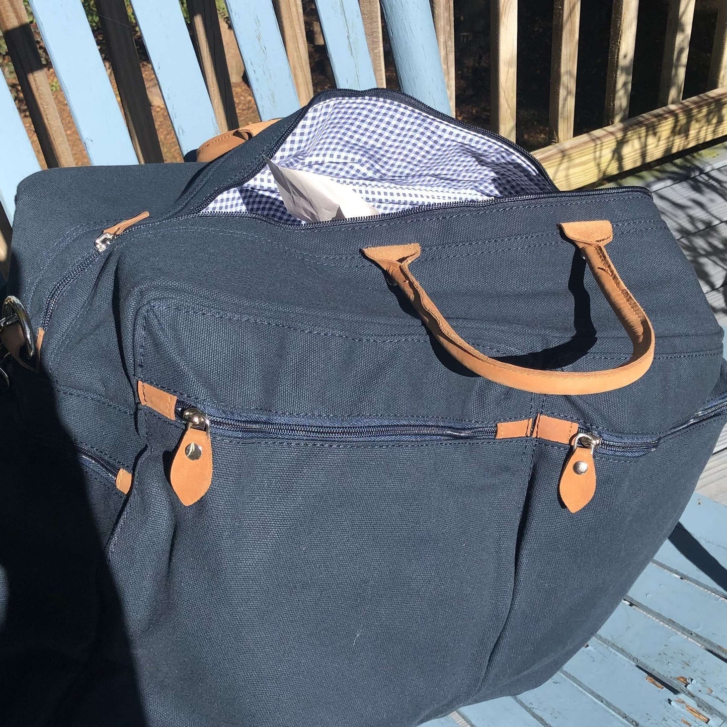Sturdy NAVY Canvas Duffel