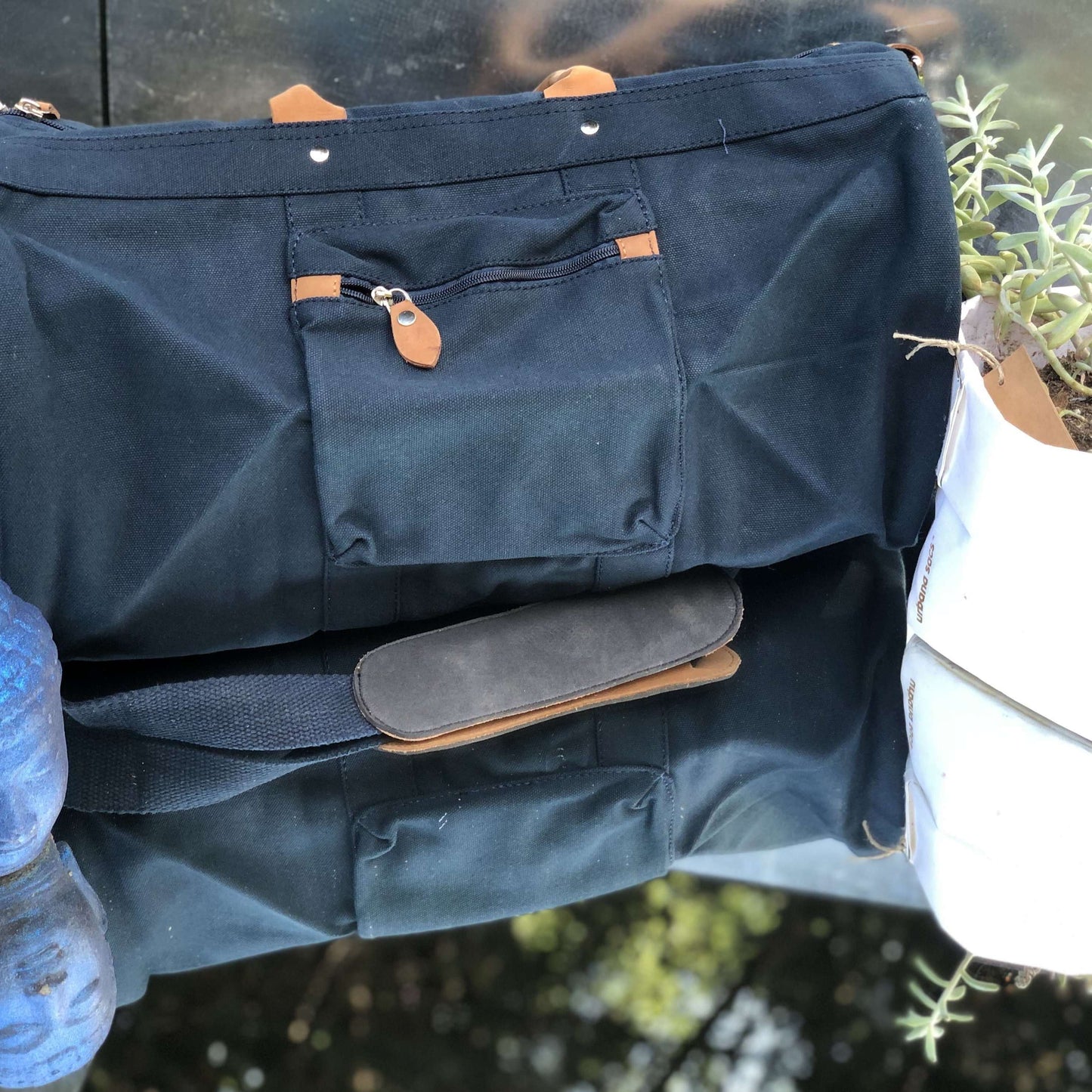 Sturdy NAVY Canvas Duffel