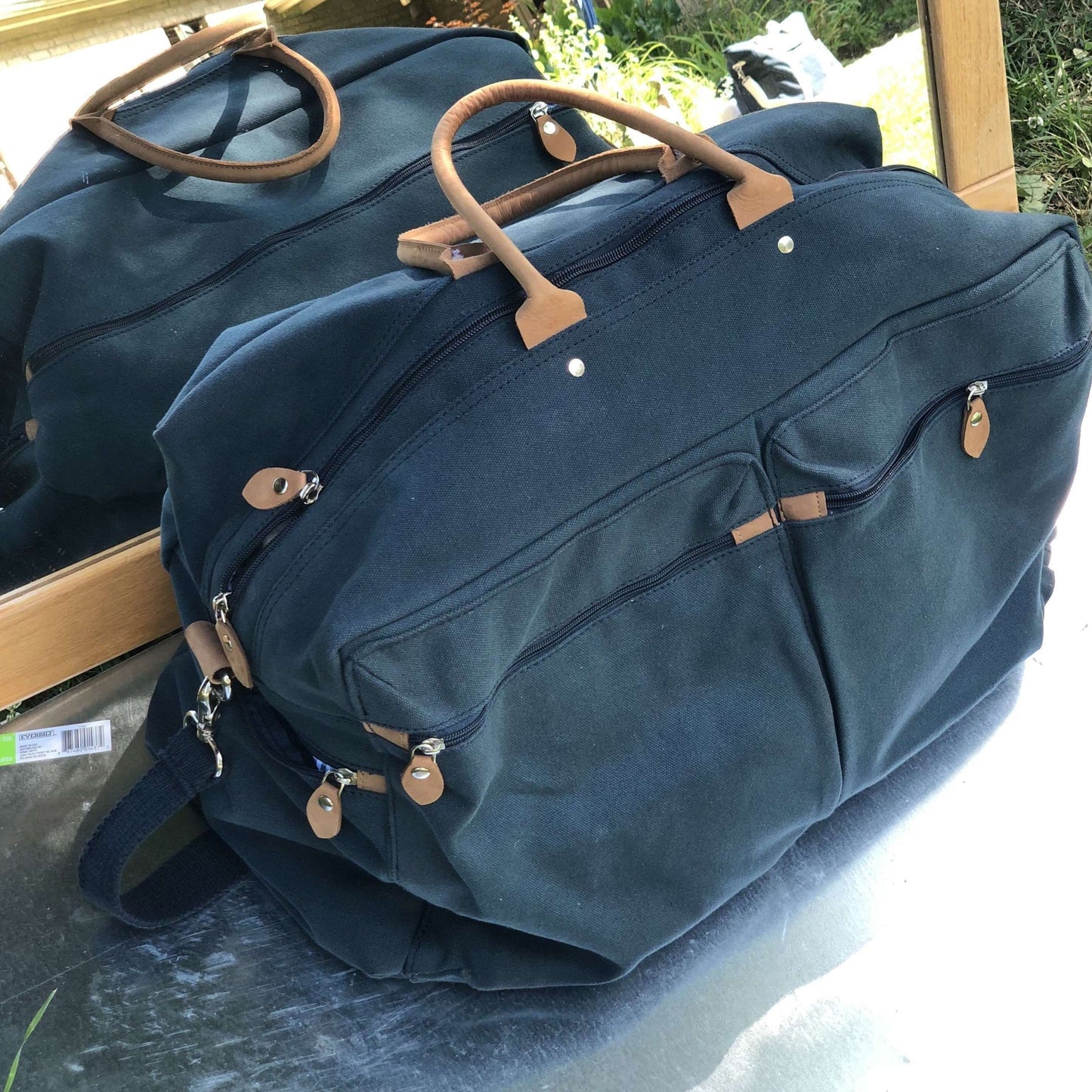 Sturdy NAVY Canvas Duffel