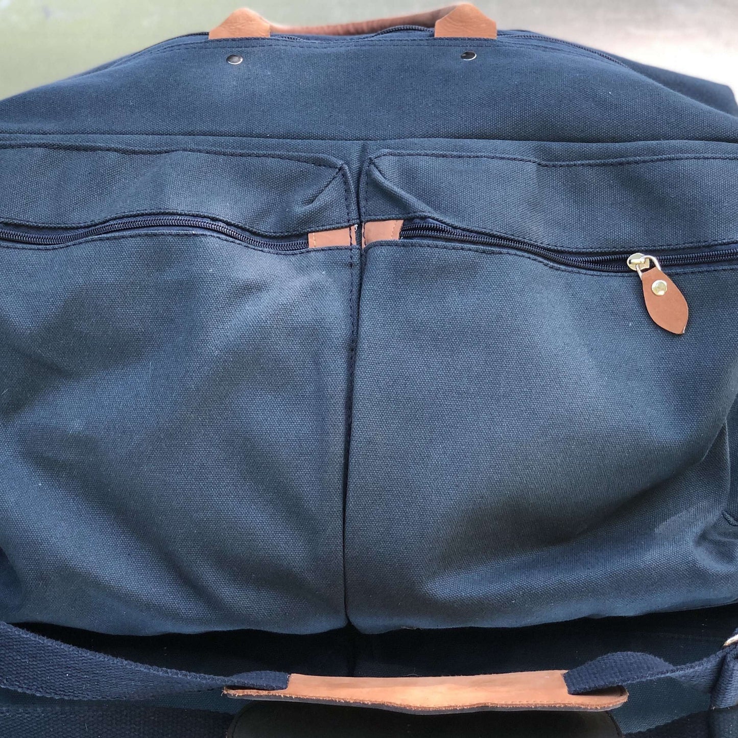 Sturdy NAVY Canvas Duffel