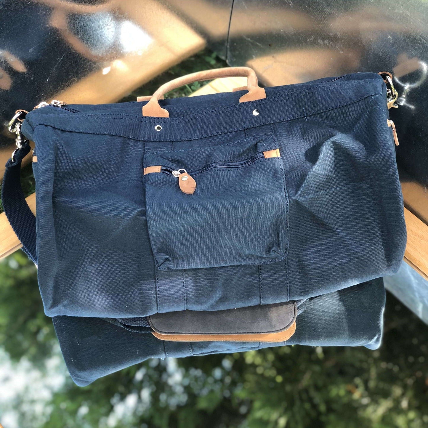 Sturdy NAVY Canvas Duffel