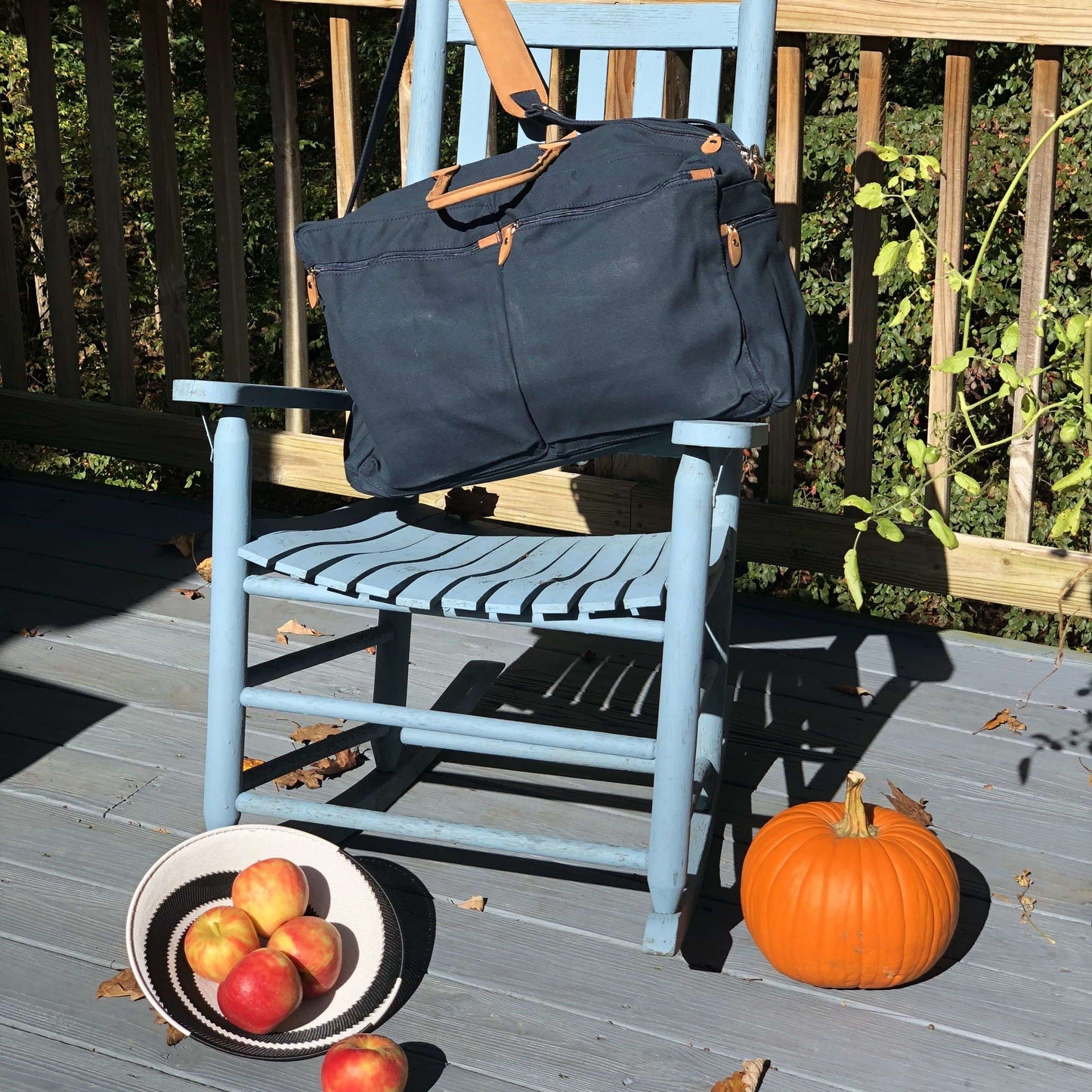 Sturdy NAVY Canvas Duffel
