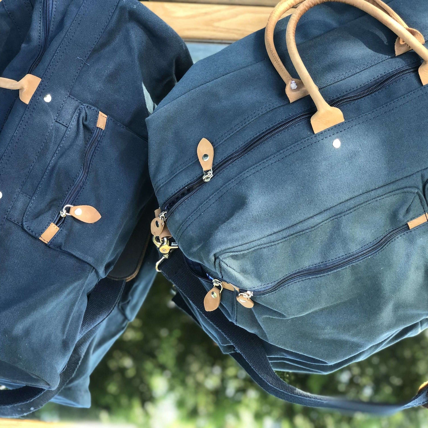 Sturdy NAVY Canvas Duffel