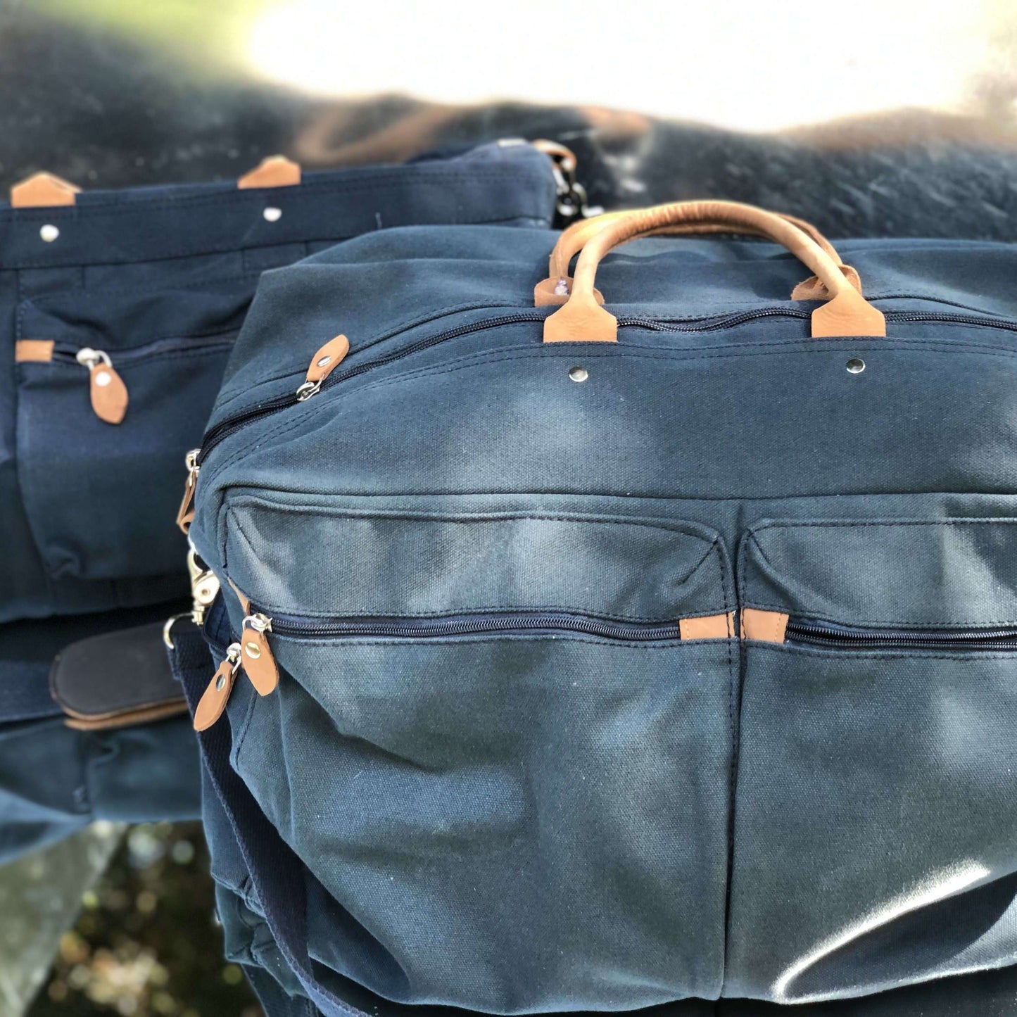 Sturdy NAVY Canvas Duffel