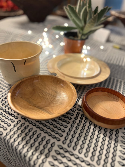 Sustainable Eclectic Wooden Bowls and Vases