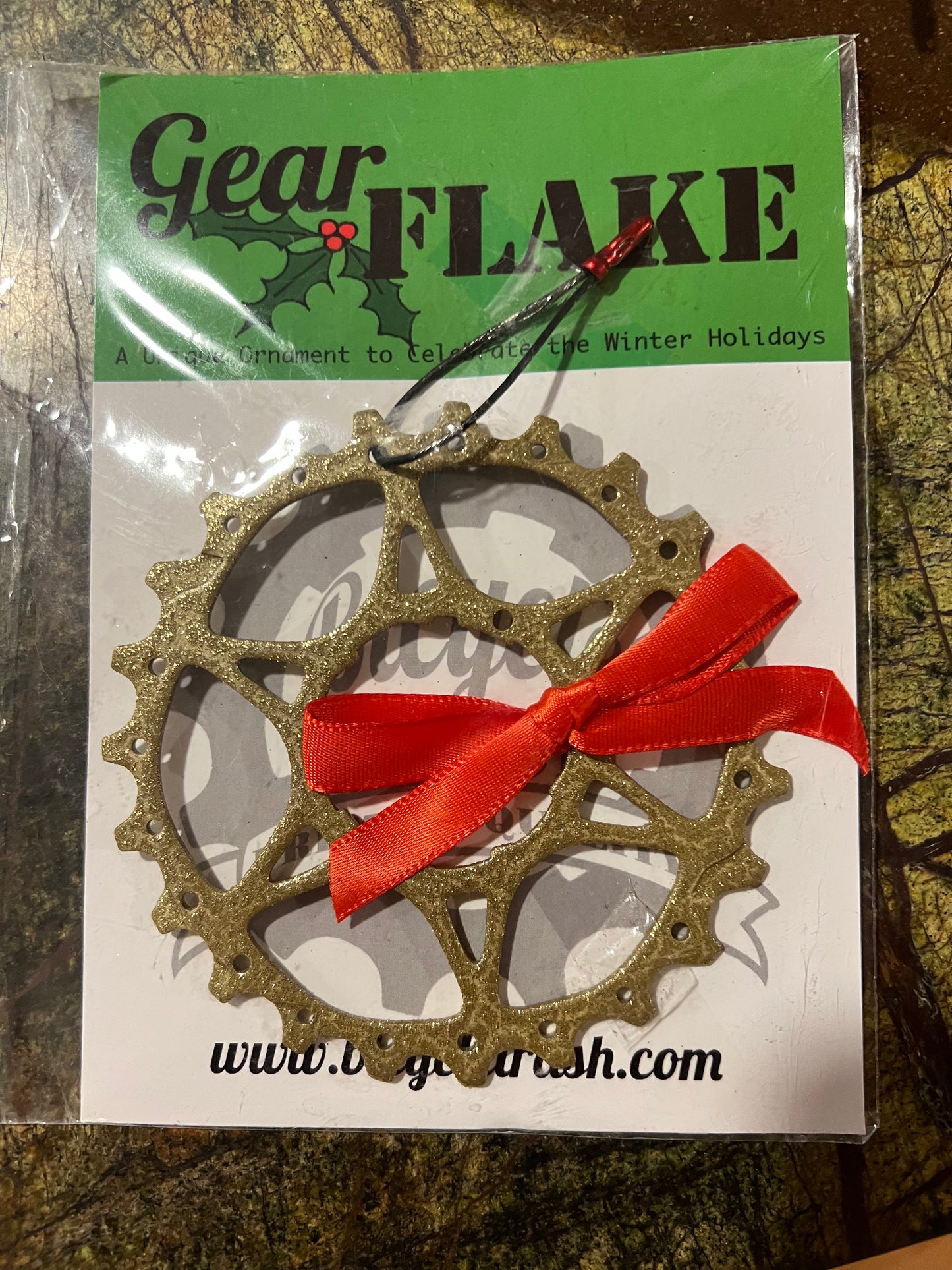 Gear Holiday Flake Ornaments