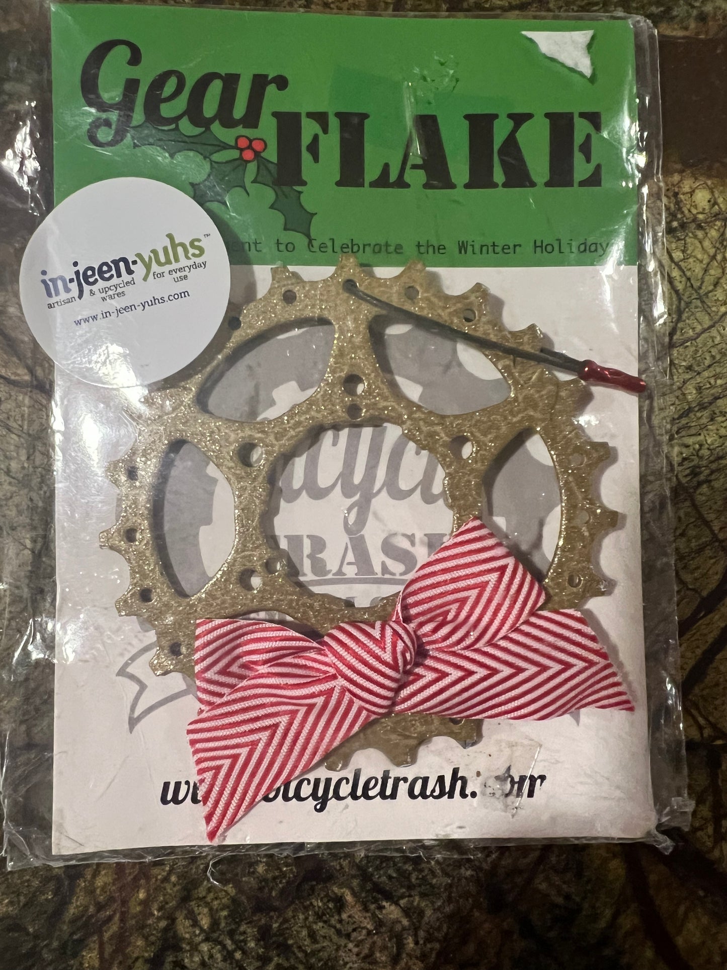 Gear Holiday Flake Ornaments
