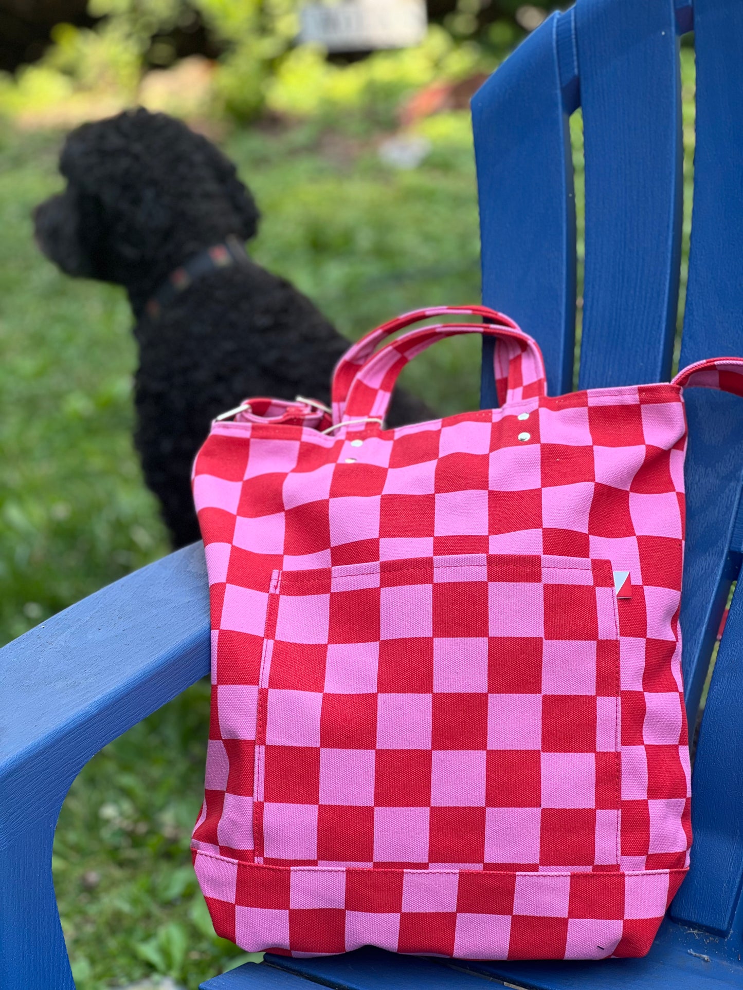 Checkered Commuter Laptop Tote/Messenger Bag