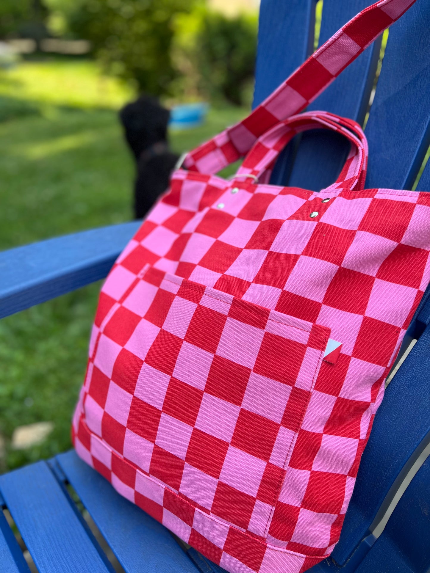 Checkered Commuter Laptop Tote/Messenger Bag