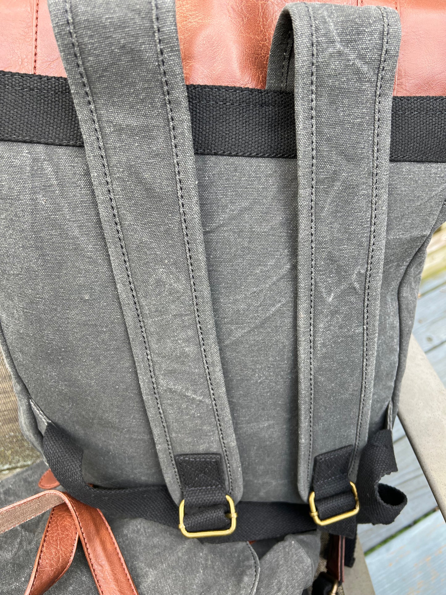Rugged Black Canvas Backpack
