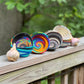 Brilliantly Colorful Telephone Wire Small Round and Triangle Bowls