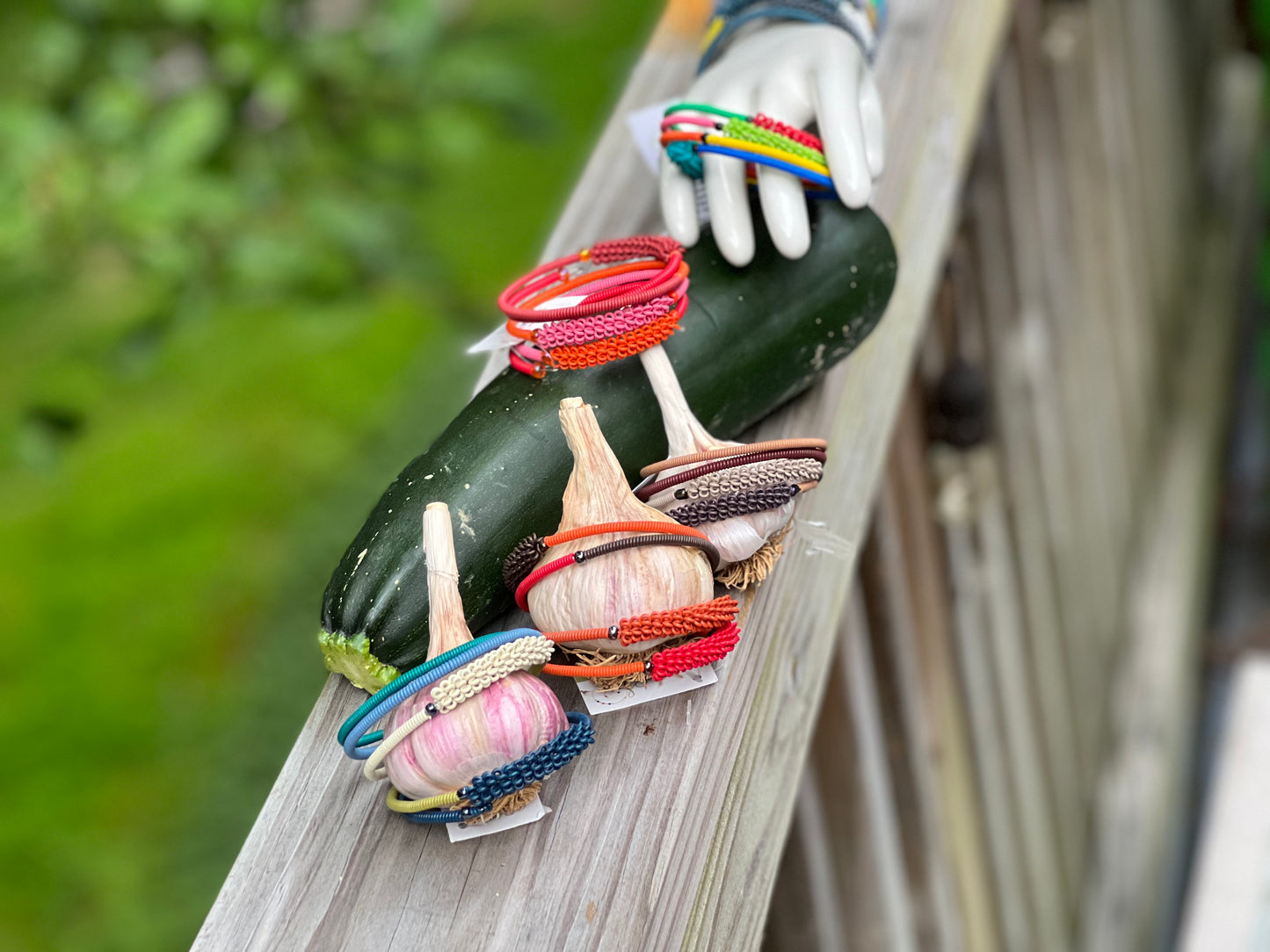 Funky Upcycled Telephone Wire Bracelets