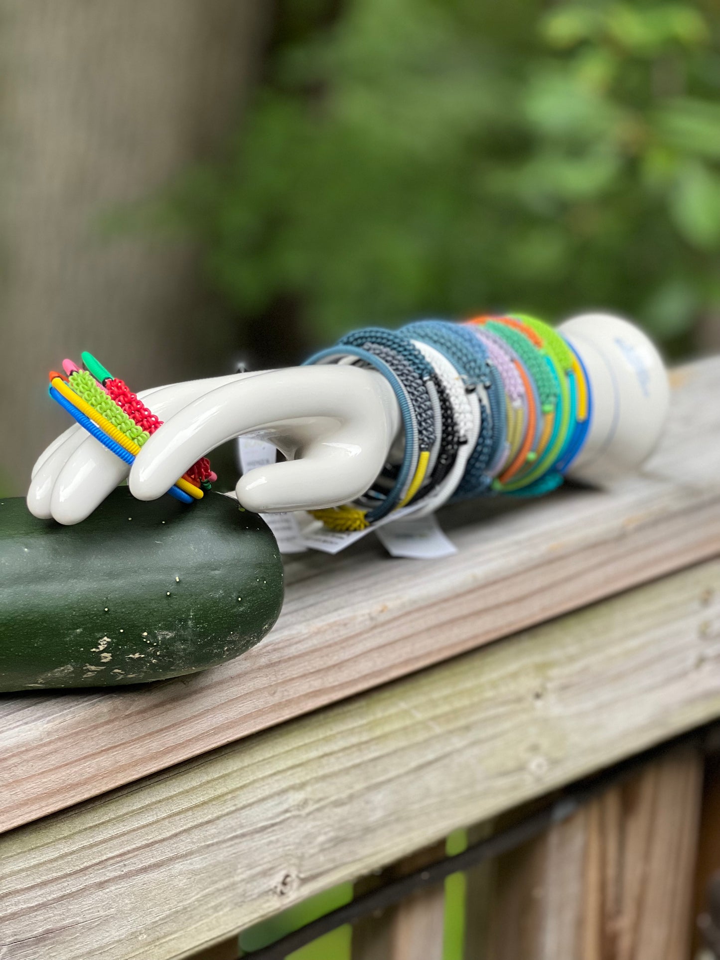 Funky Upcycled Telephone Wire Bracelets